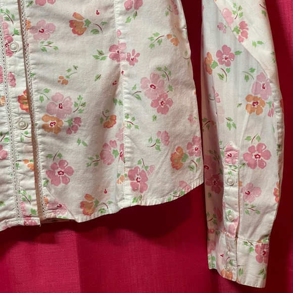 JORDACHE FLORAL BUTTON UP SIZE M - Picture 2 of 11